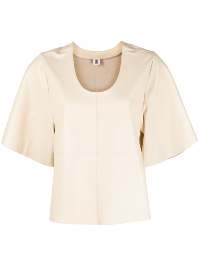 By Malene Birger Wiolas Leather Top In Neutrals