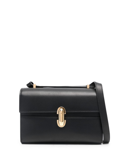 Savette Symmetry 19 Leather Crossbody Bag In Black