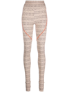 PATRIZIA PEPE MONOGRAM-PRINT LEGGINGS