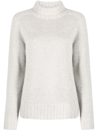 Malo Roll-neck Cashmere-blend Jumper In Nude