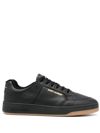 Saint Laurent Sole Contrast Reinforced Toe Cap Sneakers In Black