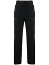 Auralee High-waisted Tailored Wool Trousers In Black