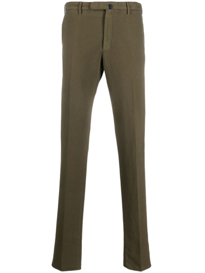 Incotex Straight-leg Chino Trousers In Green