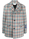 Maison Margiela Pendleton Tartan Jacket In Blue