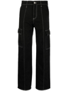 Philosophy Di Lorenzo Serafini Cargo Straight-leg Jeans In Black