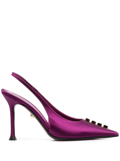 Alevì Purple Satin Slingback