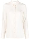 Stella Mccartney Long-sleeve Silk Shirt In Neutrals