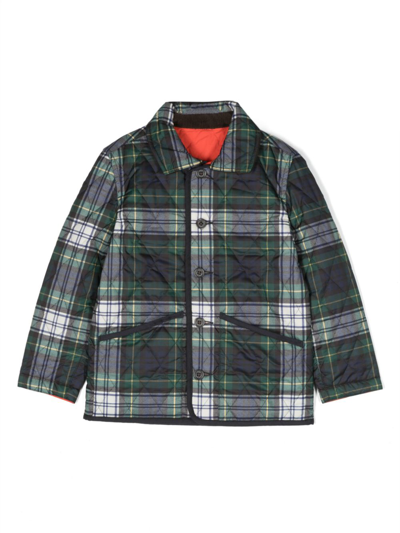 Ralph Lauren Kids' Reversible Check Coat (2-7 Years) In Green