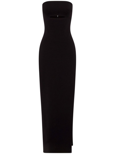 Nicholas Pasha Strapless Tube Gown With Cutout In Black