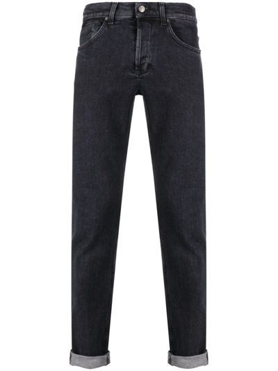 Dondup Turn-up Cuffs Slim-cut Jeans In Grey