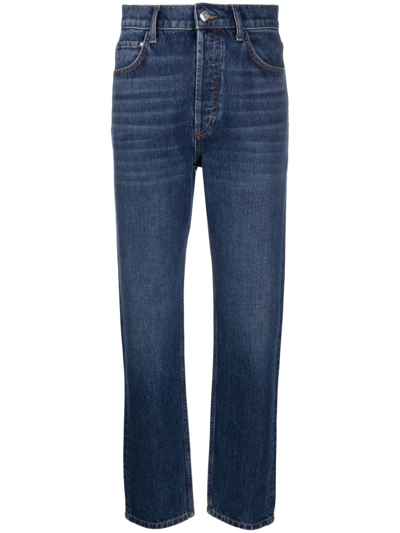 Claudie Pierlot Straight-leg High-waist Jeans In Blue