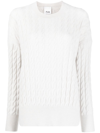 ALLUDE CABLE-KNIT LONG-SLEEVE JUMPER
