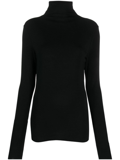 Thom Krom Slim-cut Roll-neck Top In Black