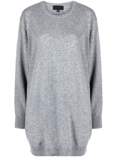 Nili Lotan Long-sleeve Cashmere Dress In Grey
