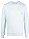 Maison Kitsuné Fox Head Patch Regular Sweatshirt Cirrus Blue In Blue
