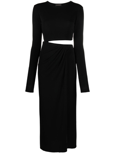 The Andamane Gia Cut-out Jersey Midi Dress In Black