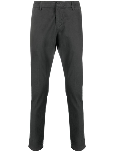 Dondup Tapered-leg Chino Trousers In Grey