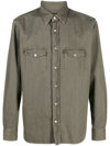 TOM FORD POINTED-COLLAR PRESS-STUD DENIM SHIRT