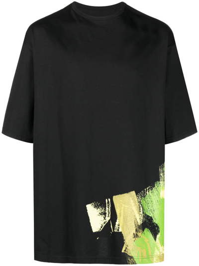 Y-3 Graphic-print Cotton T-shirt In Black