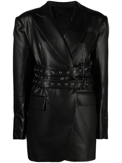 Rokh Side Tie-fastening Blazer In Black