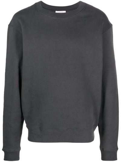 Lemaire Long-sleeved Cotton Jumper In Grey