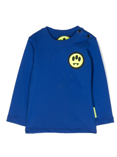 Barrow Babies' Logo-print Cotton T-shirt In Blue