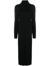 Thom Krom Roll-neck Jersey Maxi Dress In Black