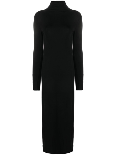 Thom Krom Roll-neck Jersey Maxi Dress In Black