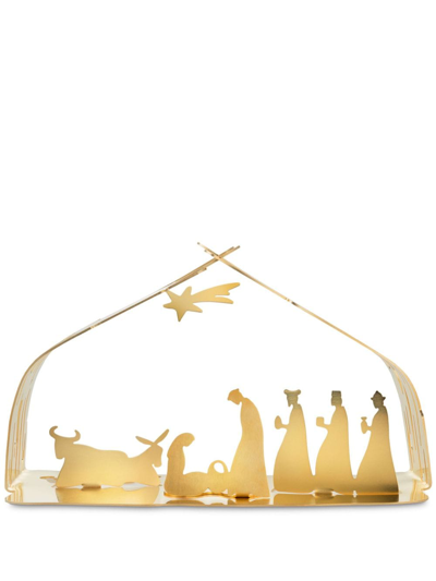 Alessi Bark Christmas Crib Nativity Scene In Gold