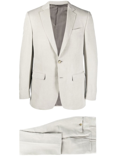 Canali Single-breasted Two-piece Suit In Neutrals