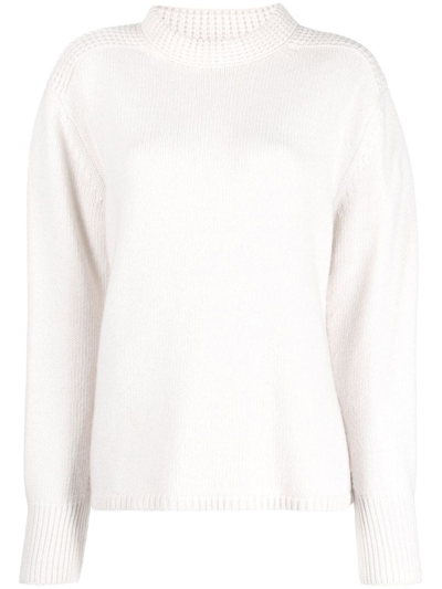Dorothee Schumacher Purl-knit Wide-sleeves Jumper In White
