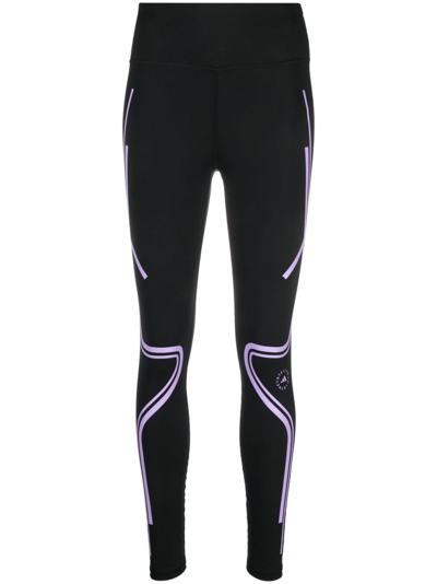 Adidas By Stella Mccartney Truepace Running Logo-print Leggings In Black  