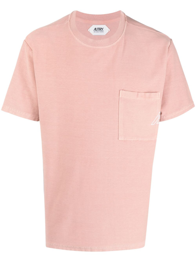 Autry 圆领短袖t恤 In Rose-pink