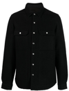 Rick Owens Long-sleeved Shirt Jacket In Black
