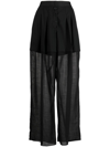 PORTS 1961 HIGH-WAISTED SHEER-PANELS TROUSERS