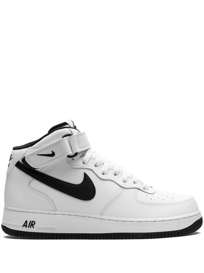 Nike Air Force 1 Mid Dv0806-101 Men's White Black Running Sneaker Shoes Tuf76