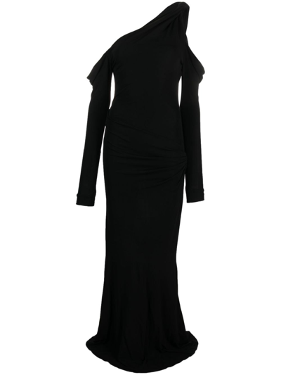 Blumarine One-shoulder Maxi Dress In Black