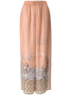 Zimmermann High Tide Draw Waist Trousers In Rose