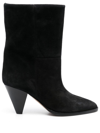 ISABEL MARANT ROUXA ANKLE BOOTS IN BLACK SUEDE