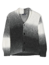 Il Gufo Grey Shaded Alpaca Blend Cardigan In Nero