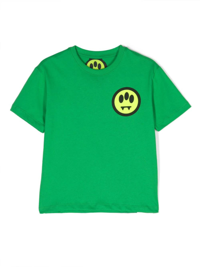 Barrow Kids' Logo-print Cotton T-shirt In Green