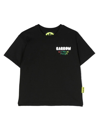 BARROW BLACK T-SHIRT WITH MULTICOLOURED LETTERING LOGO