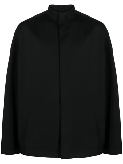 Jil Sander Black Virgin Wool Jacket In Nero