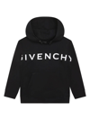 GIVENCHY GIVENCHY FELPA ROSSA IN MISTO COTONE CON CAPPUCCIO BAMBINO