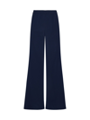 Gianluca Capannolo Satin Wide Leg Trousers In Blu Navy