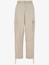 Fendi Logo-patch Wide-leg Trousers In Beige