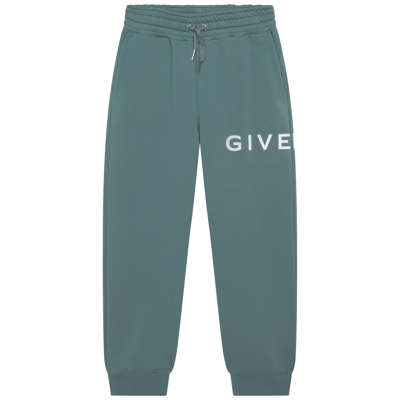 Givenchy Kids' Pantalone Con Stampa In Oliva