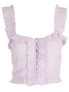 Isabel Marant Gimsy Ruffled Sleeveless Top In Rose