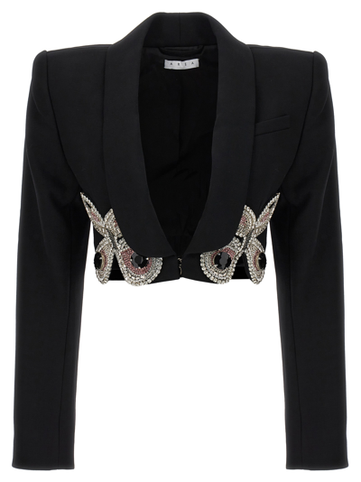 AREA BLAZER EMBROIDERED BUTTERFLY CROPPED