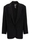Norma Kamali Single-breasted Belt Blazer Jackets Black In Black
